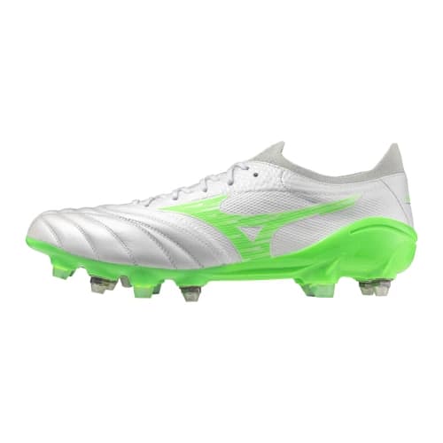Mizuno Morelia Neo IV Beta Elite Mix SG 'Frontier Pack White Green Gecko'