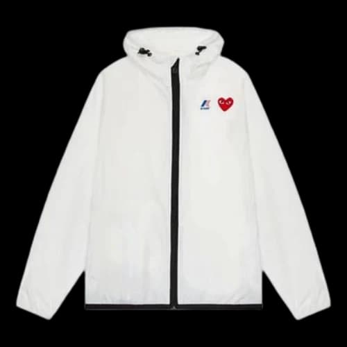 COMME des GARCONS PLAY x K-WAY Jacket Full Zip 'White'