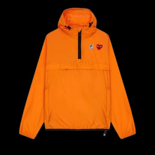 Comme des Garcons Play x K-Way Claude Half-Zip Jacket Orange
