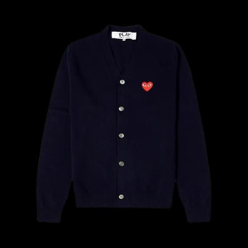 Comme des Garçons PLAY Wide Fit Heart Patch Cardigan 'Navy'