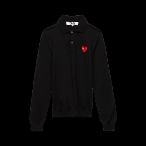 Comme des Garçons PLAY Knit Polo Pullover 'Black'