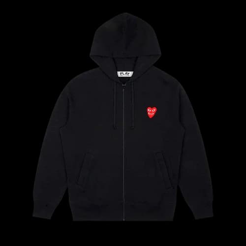 Comme des Garçons Play Small Heart Knitted V-Neck Pullover 'Navy'