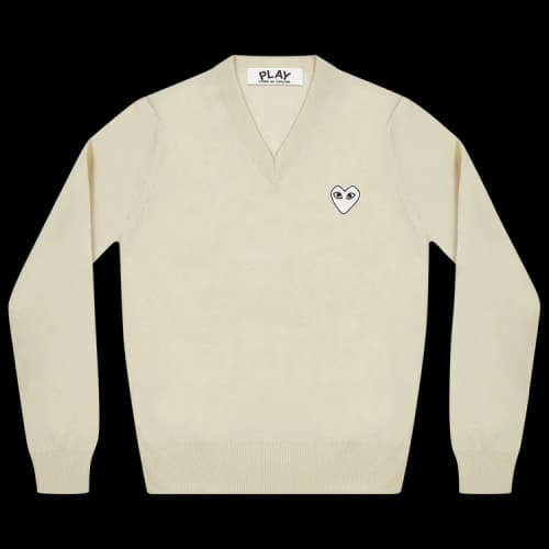 Comme des Garçons PLAY Heart Pullover 'Beige'