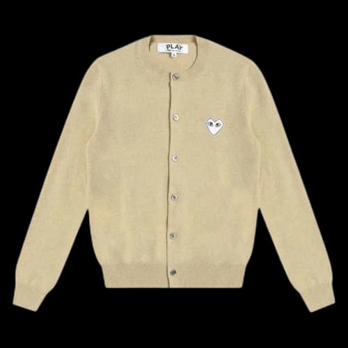 Comme des Garçons PLAY Heart Patch Cardigan 'Beige'