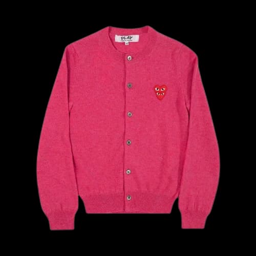 Comme des Garçons PLAY Heart Logo Cardigan 'Pink'