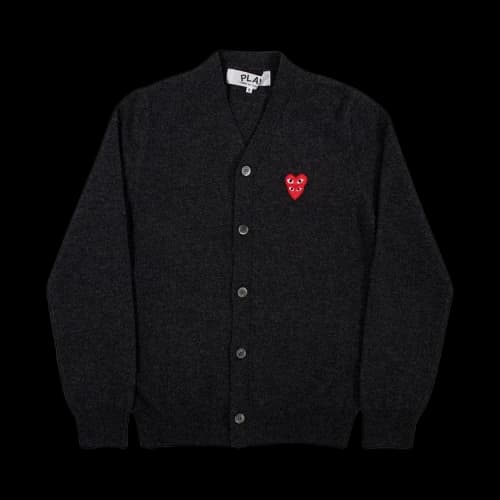 Comme des Garçons PLAY Heart Logo Cardigan 'Grey'