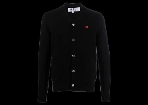 Comme des Garcons Play Fine Knit Wool Cardigan Brown/Red