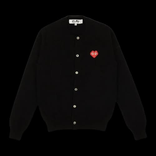 Comme des Garçons Heart Cardigan Sweater 'Black'