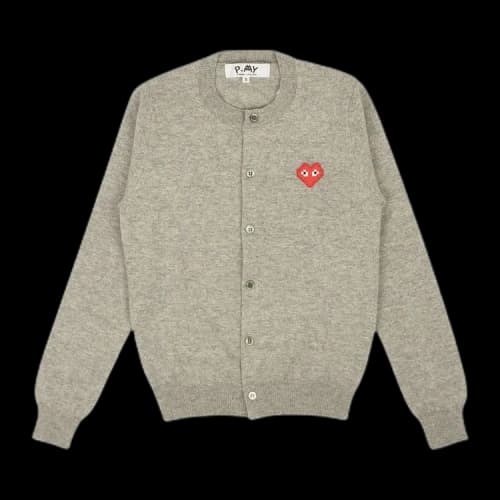 Comme des Garçons Heart Cardigan Sweater 'Grey'