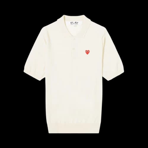 Comme des Garçons Play Polo Neck Short-Sleeve Shirt 'White'