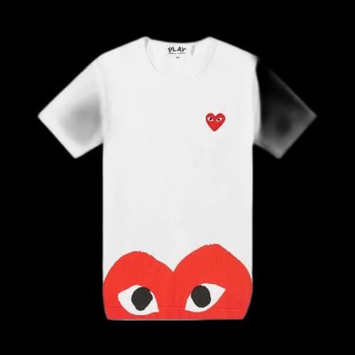 Comme des Garçons PLAY Heart Logo T-Shirt 'White'