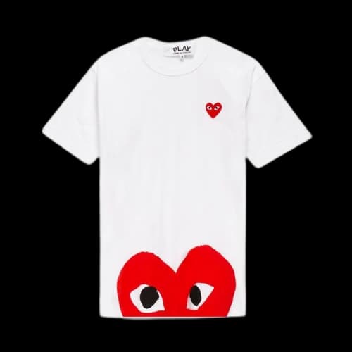 Comme des Garçons PLAY Half Heart Tee 'White'