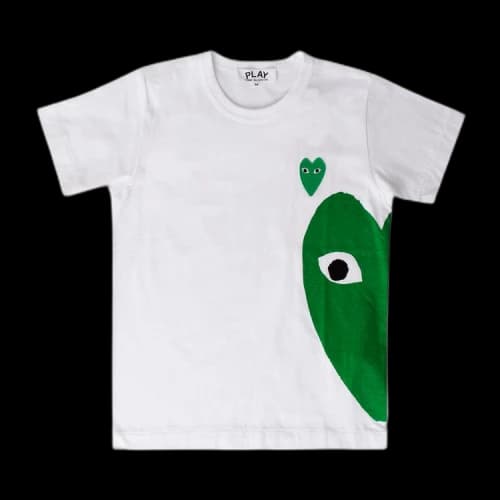 Comme des Garçons Short-Sleeve Play T-Shirt W/Green Heart On Side 'White'