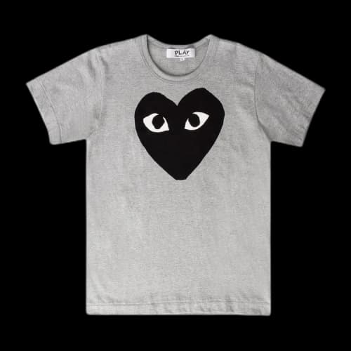 Comme des Garçons Short-Sleeve Play T-Shirt With Black Heart 'Grey'