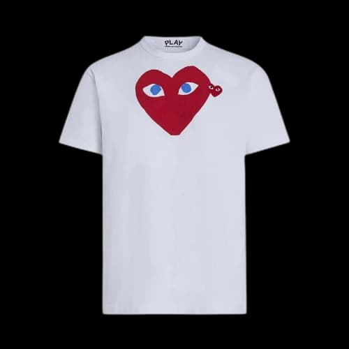 Comme des Garçons Short-Sleeve Play T-Shirt With Red Heart 'White'