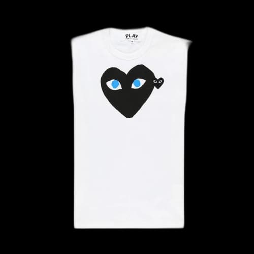 Comme des Garçons Short-Sleeve Play T-Shirt With Black Heart 'White'