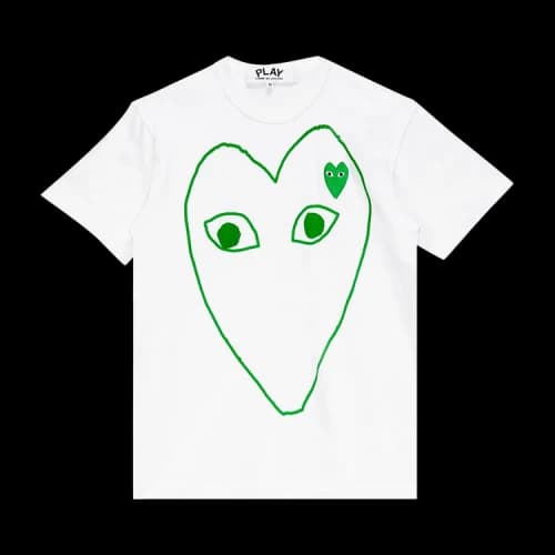 Comme des Garçons PLAY Big Outline Logo T-Shirt 'White'