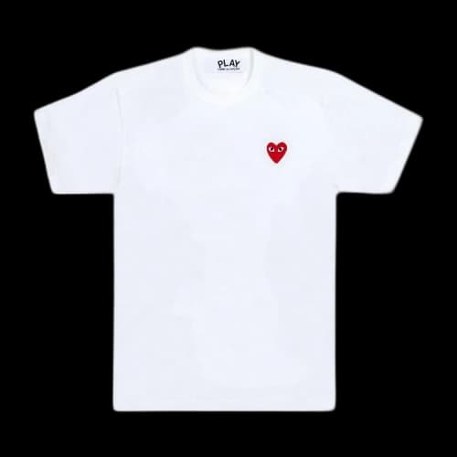 Comme des Garçons Short-Sleeve Play T-Shirt With Red Heart 'White'