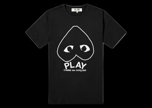 Comme des Garcons Play inverted heart logo Tee Black