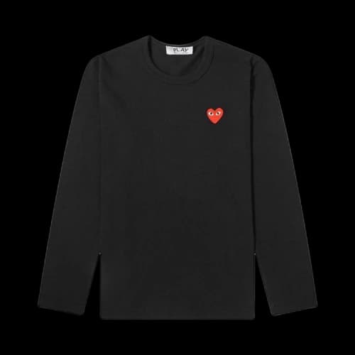 Comme des Garçons PLAY Basic Heart Logo Long-Sleeve T-Shirt 'Black'