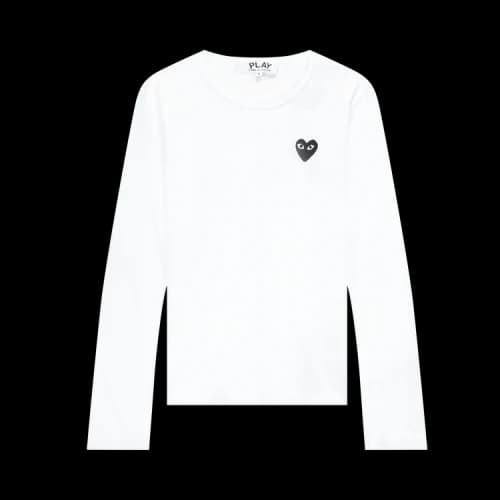 Comme des Garçons PLAY Long-Sleeve Mini Heart Tee 'White'