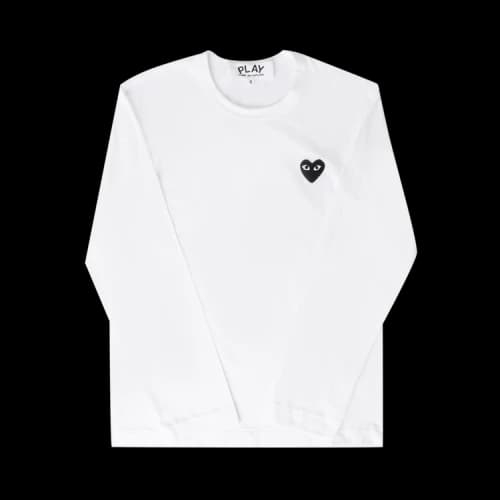 Comme des Garçons PLAY Heart Logo Long-Sleeve T-Shirt 'White'