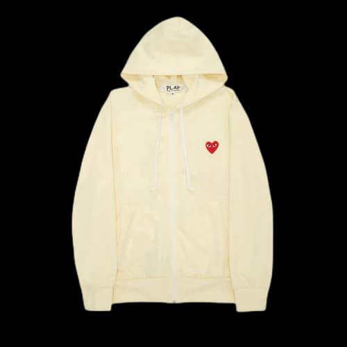 Comme des Garçons PLAY Play Zip Hoodie 'Ivory'