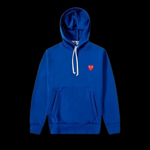 Comme des Garçons PLAY Logo Patch Hooded Sweatshirt 'Navy'
