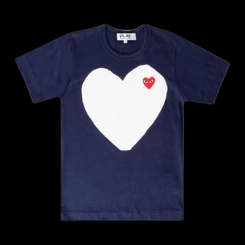 Comme des Garçons PLAY Heart Logo T-Shirt 'Navy'