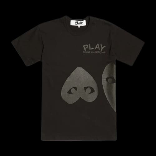Comme des Garçons Short-Sleeve Play T-Shirt With Upside Black Heart And Half Heart 'Black'