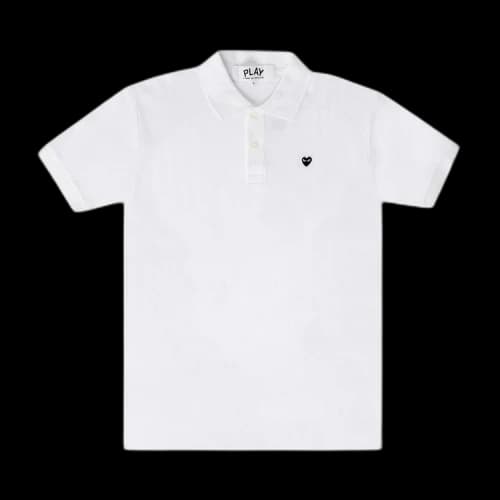 Comme des Garçons PLAY Heart Logo Short-Sleeve Polo 'White'