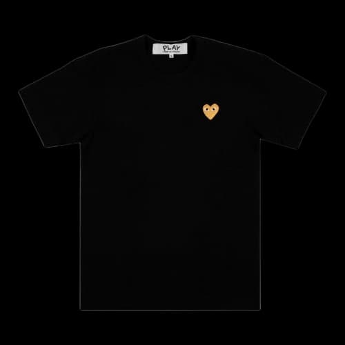 Comme des Garçons Play T-Shirt With Gold Heart 'Black'
