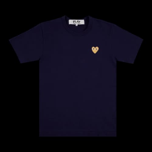 Comme des Garçons Play T-Shirt With Gold Heart 'Navy'