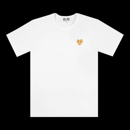 Comme des Garçons Play T-Shirt With Gold Heart 'White'