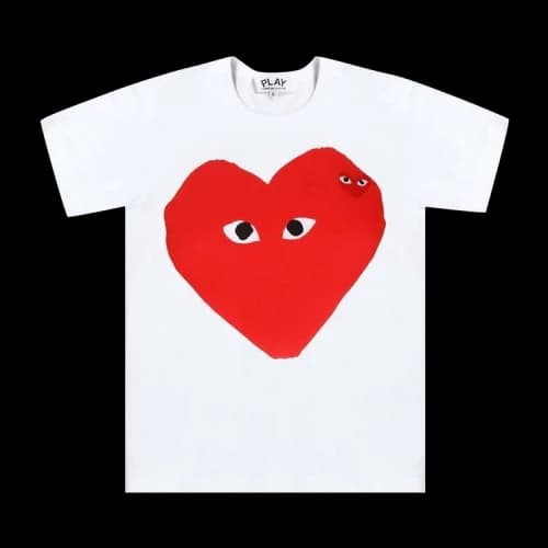 Comme des Garçons PLAY Big Heart Logo T-Shirt 'White'