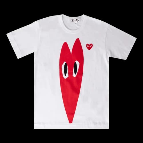 Comme des Garçons PLAY Big Heart Logo T-Shirt 'White'