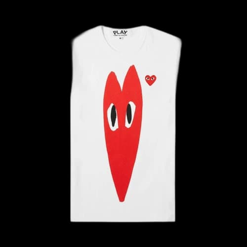 Comme des Garçons PLAY Stretch Heart Tee 'White'