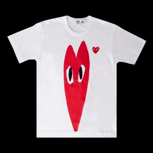 Comme des Garçons Play T-Shirt With Enlarged Red Heart 'White'