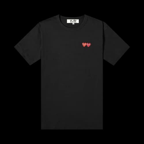 Comme des Garçons PLAY Double Heart Tee 'Black'