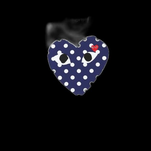Comme des Garçons PLAY Polka Dot Heart T-Shirt 'White'