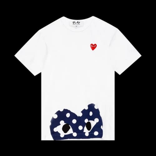Comme des Garçons PLAY Half Polka Dot Heart Tee 'White'