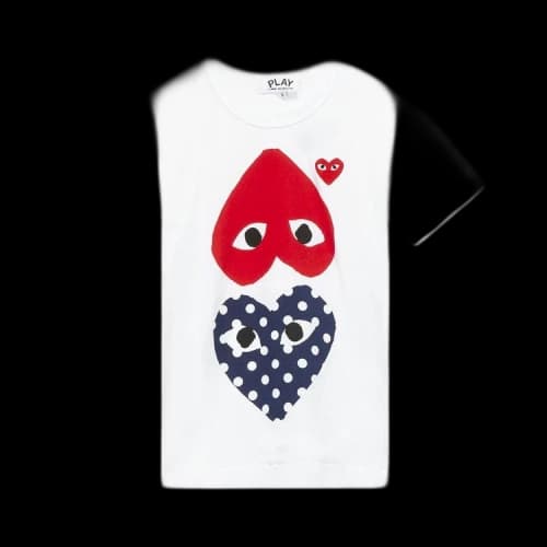 Comme des Garçons PLAY Polka Dot Heart Tee 'White'