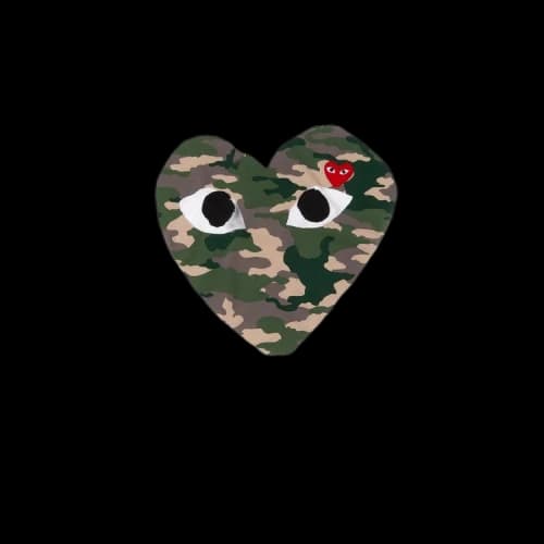 Comme des Garçons PLAY Camo Heart Logo Tee 'White'
