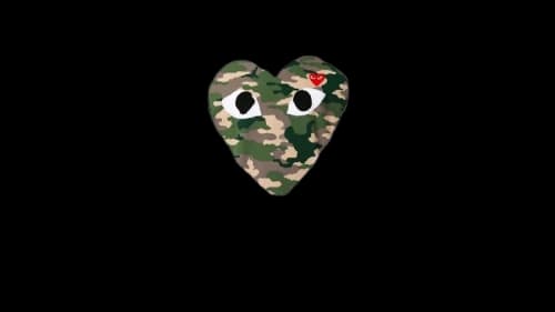 Comme des Garcons PLAY P1T242 Play Camouflage T-Shirt T-shirt White