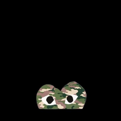 Comme des Garçons PLAY Camouflage Half Heart Tee 'White'