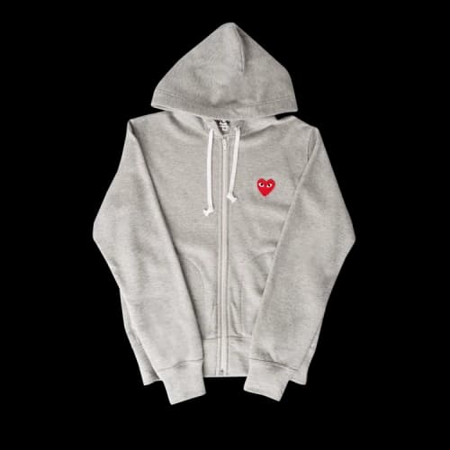 Comme des Garçons Play Hooded Sweatshirt 'Grey'
