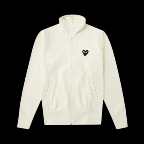 Comme des Garçons PLAY Heart Logo Track Jacket 'Ivory'