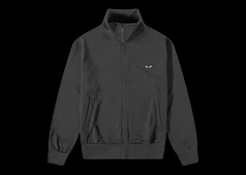Comme des Garçons CDG Black Heart Back Print Track Top Black