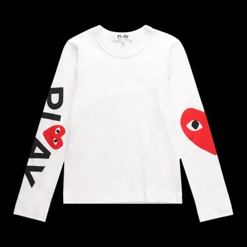Comme des Garçons PLAY Logo Print Tee 'White'