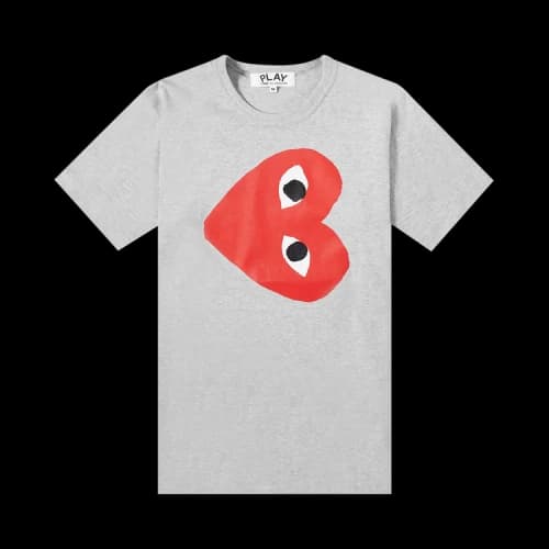 Comme des Garçons Short-Sleeve Play T-Shirt With Sideways Red Heart 'Grey'